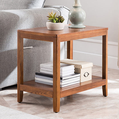 Tavolino in legno di legno di fattoria un tavolo laterale con gambe in legno