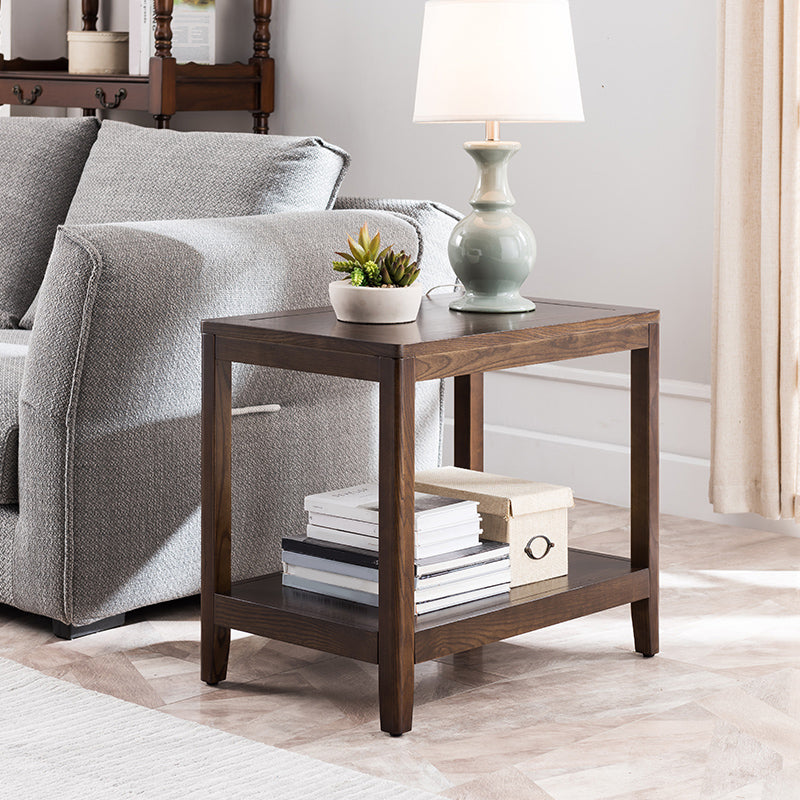 Tavolino in legno di legno di fattoria un tavolo laterale con gambe in legno