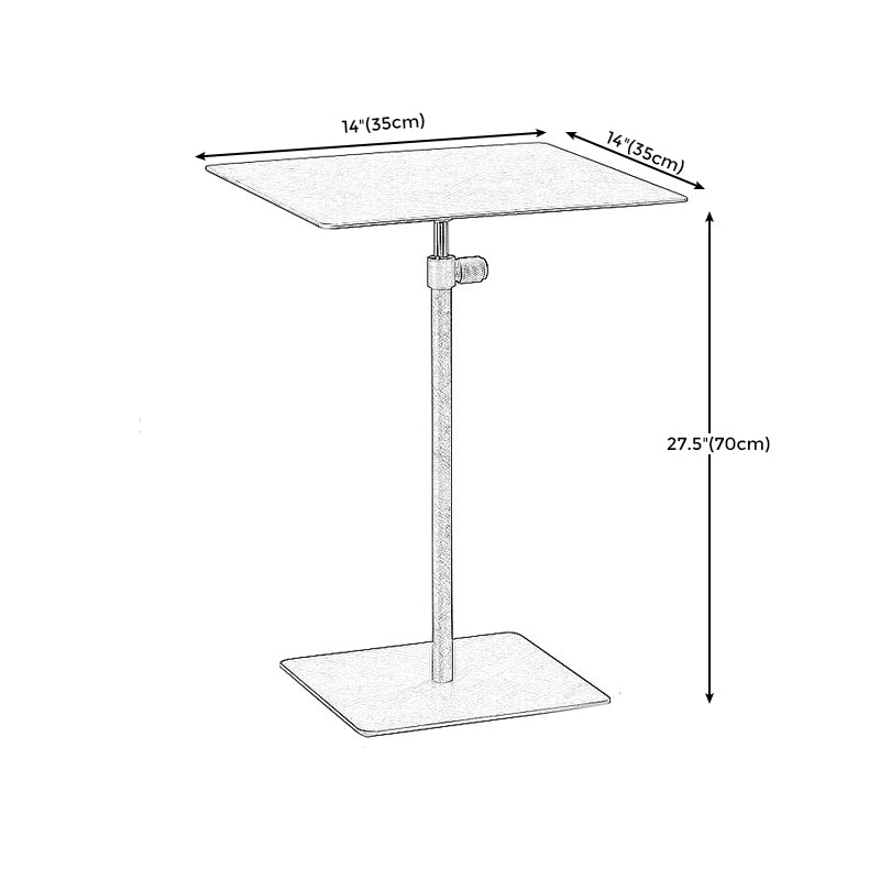 Glam Gold/Chrome Sofa Side Table Stainless Steel Pedestal End Table