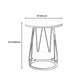 23.6 "Tall Modern Round Side End Table One Shelf bijzettafel met metalen frame
