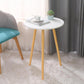 Farmhouse Round Wood Table Top Side Table with Three Wooden Legs