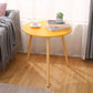Farmhouse Round Wood Table Top Side Table with Three Wooden Legs