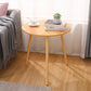 Farmhouse Round Wood Table Top Side Table with Three Wooden Legs