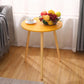 Farmhouse Round Wood Table Top Side Table with Three Wooden Legs