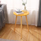 Farmhouse Round Wood Table Top Side Table with Three Wooden Legs