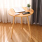 Farmhouse Round Wood Table Top Side Table with Three Wooden Legs