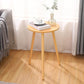 Farmhouse Round Wood Table Top Side Table with Three Wooden Legs