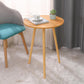 Farmhouse Round Wood Table Top Side Table with Three Wooden Legs