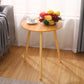 Farmhouse Round Wood Table Top Side Table with Three Wooden Legs