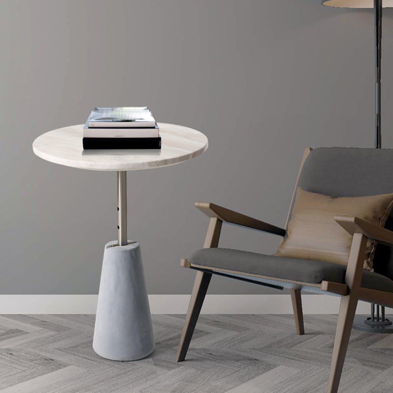 Tavolo da fine della finitura antica piedistallo, tavolo laterale lucido