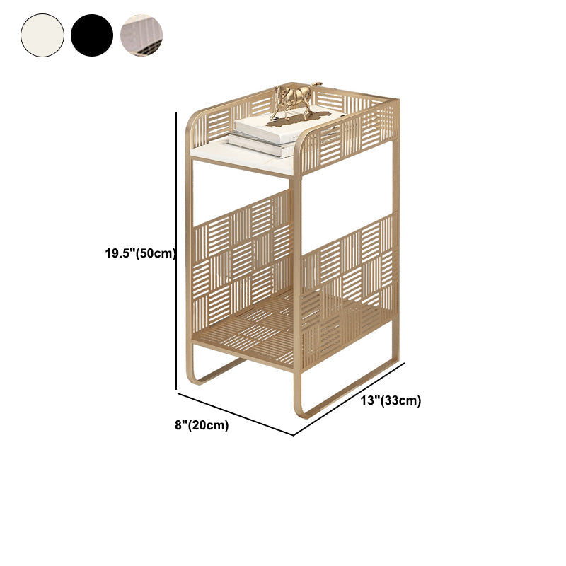 19,69 "Grand Stone / Fer Standtand Contemporain 1 - Stand de nuit d'étagère