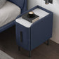 Modern Style Nightstand with 2 Drawers Leather Black Legs and Multi-color Selection