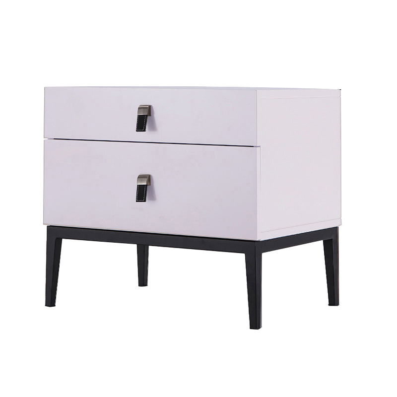 Wooden Drawer Storage Bed Nightstand Modern Night Table for Bedroom White Cup Pulls Clearhalo 'Bedroom Furniture' 'furn' 'furn_night_stand' 'Furniture' 'night_stand' 'Nightstands' 5262586