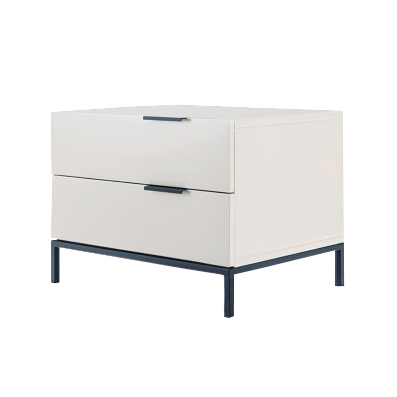 Wooden Drawer Storage Bed Nightstand Modern Night Table for Bedroom White Grooves Clearhalo 'Bedroom Furniture' 'furn' 'furn_night_stand' 'Furniture' 'night_stand' 'Nightstands' 5262592