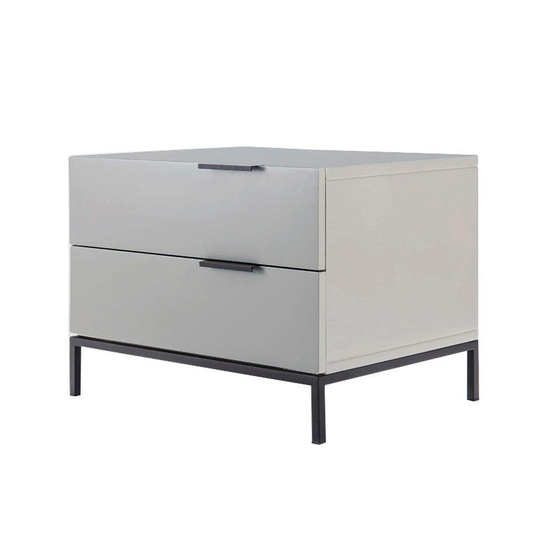 Wooden Drawer Storage Bed Nightstand Modern Night Table for Bedroom Grey Grooves Clearhalo 'Bedroom Furniture' 'furn' 'furn_night_stand' 'Furniture' 'night_stand' 'Nightstands' 5262596