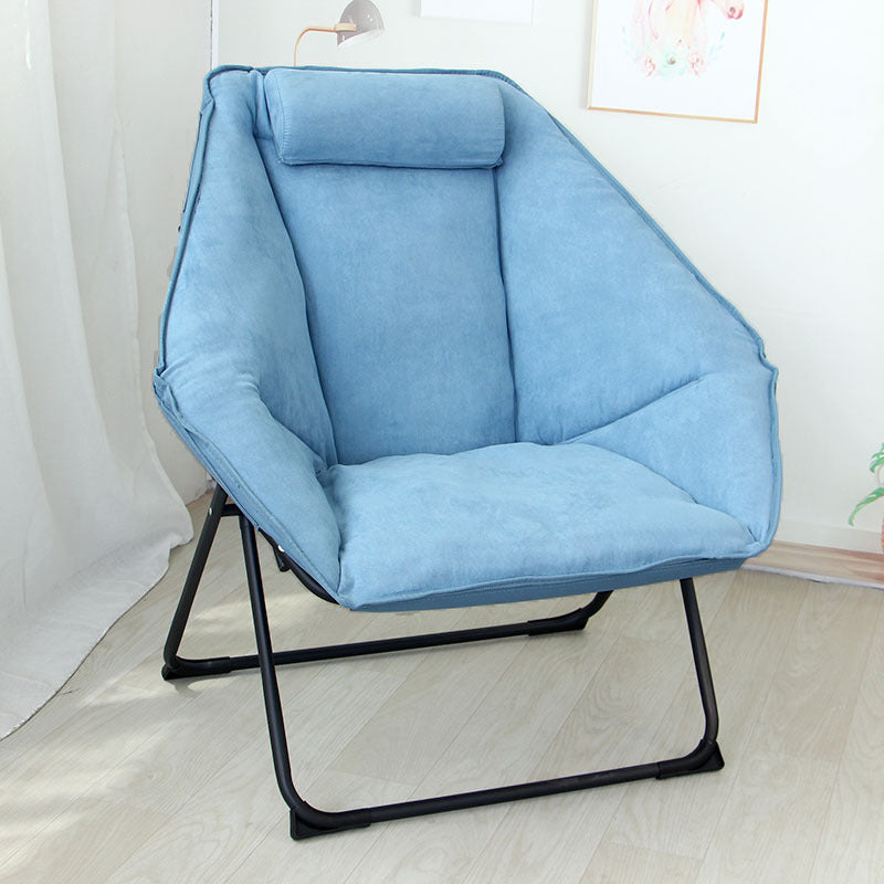 Velvet Accent Room Chair Foldable Lounge Chair for Apartment Blue Without Ottoman Clearhalo 'Accent Chairs' 'accent_chairs' 'Chairs & Seating' 'furn' 'furn_accent_chairs' 'Furniture' 'Living Room Furniture' 5262668