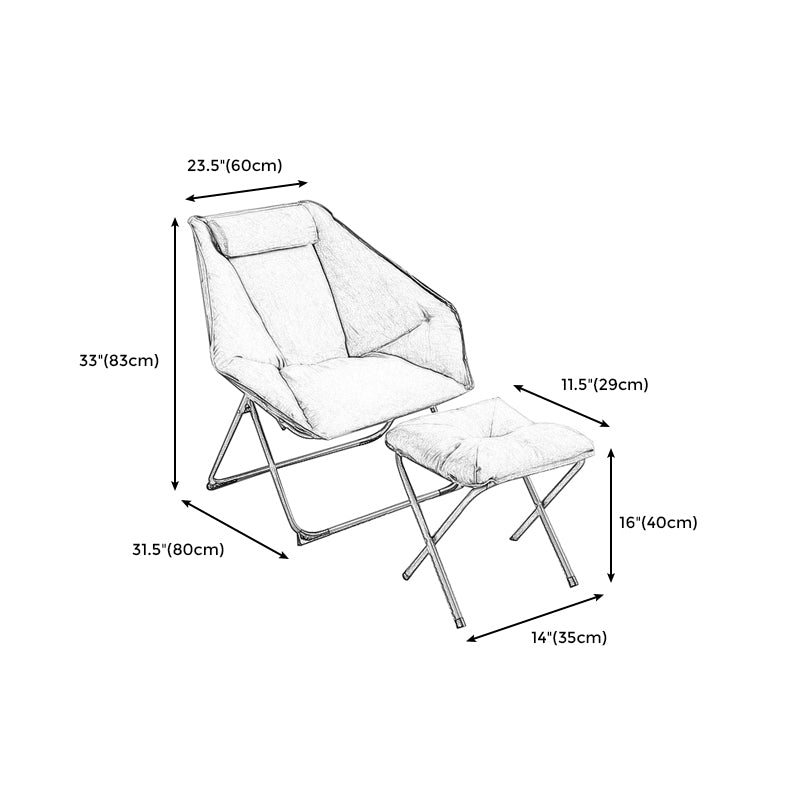Velvet Accent Room Chair Foldable Lounge Chair for Apartment Clearhalo 'Accent Chairs' 'accent_chairs' 'Chairs & Seating' 'furn' 'furn_accent_chairs' 'Furniture' 'Living Room Furniture' 5262669