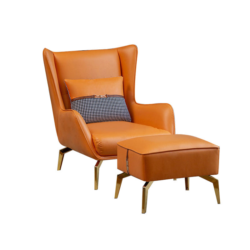 30.31"Wide Wingback Chair with Pillow Back and Basic Four Legs Clearhalo 'Accent Chairs' 'accent_chairs' 'Chairs & Seating' 'furn' 'furn_accent_chairs' 'Furniture' 'Living Room Furniture' 5262749