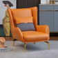 30.31"Wide Wingback Chair with Pillow Back and Basic Four Legs Orange Without Ottoman Clearhalo 'Accent Chairs' 'accent_chairs' 'Chairs & Seating' 'furn' 'furn_accent_chairs' 'Furniture' 'Living Room Furniture' 5262752