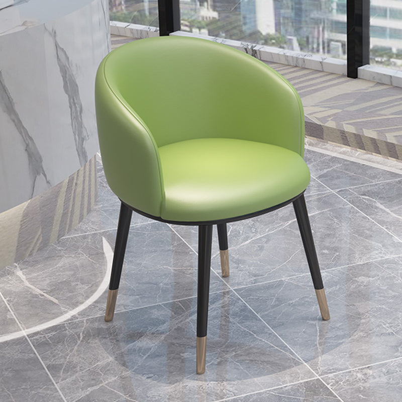 Faux lederen vat accentstoel 20.86 "l x 16.53" w x 29.52 "h stoel met metalen benen