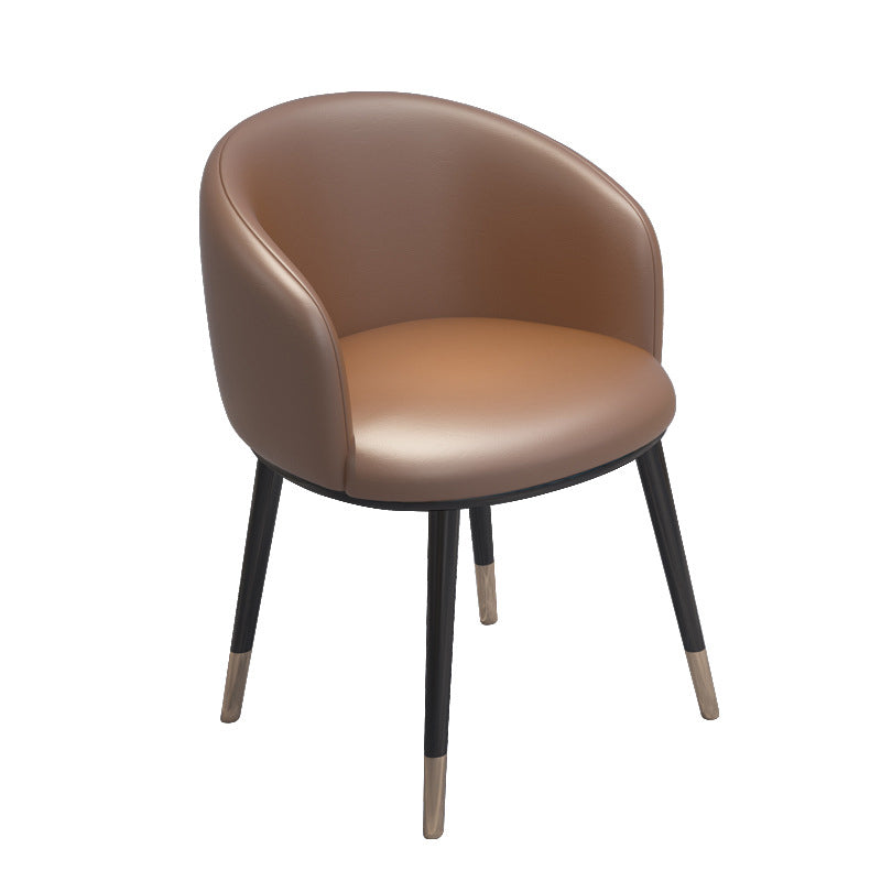 Faux lederen vat accentstoel 20.86 "l x 16.53" w x 29.52 "h stoel met metalen benen