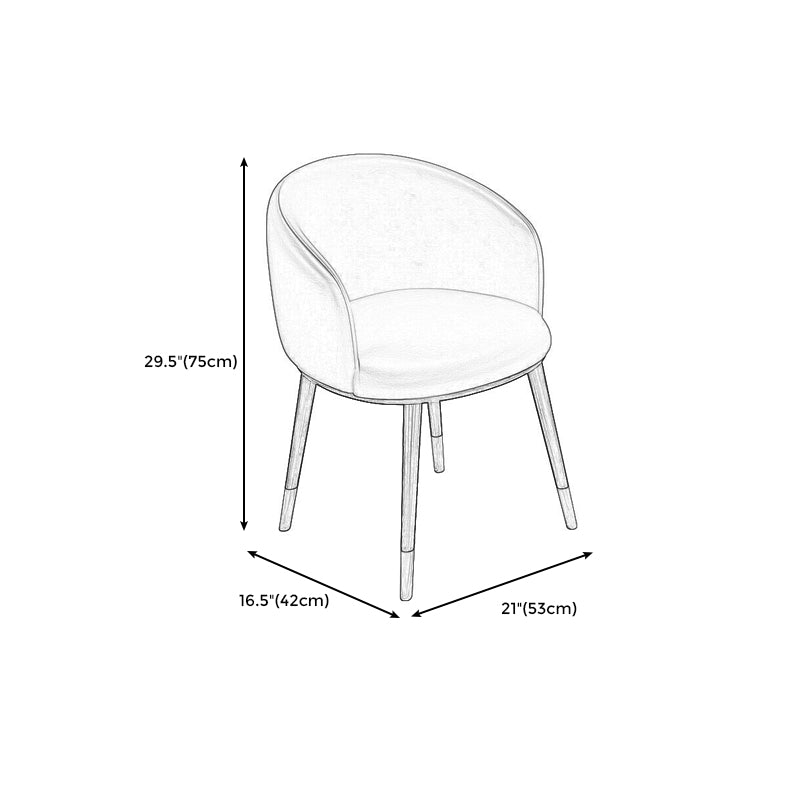 Faux lederen vat accentstoel 20.86 "l x 16.53" w x 29.52 "h stoel met metalen benen