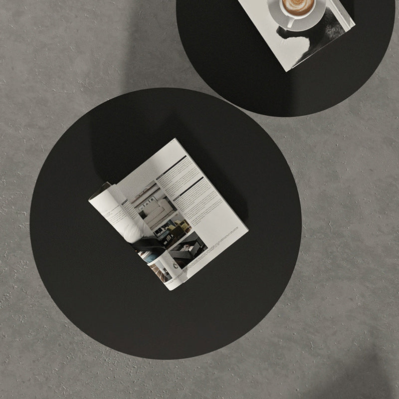 Tavolino in metallo piedistallo rotondo tavolo da cocktail nero/nero