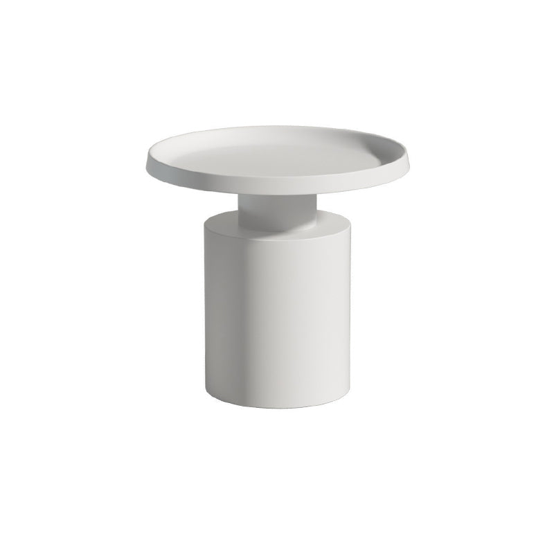 Round Metal Coffee Table black/White finish Cocktail Table - 19.7''/29.5''