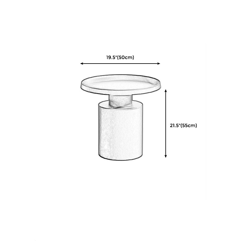 Ronde metalen salontafel zwart/witte afwerking cocktailtafel - 19.7 ''/29.5 ''