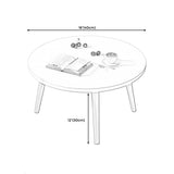 Modern Style Pine Material Wooden Craft Top Round Coffee Table
