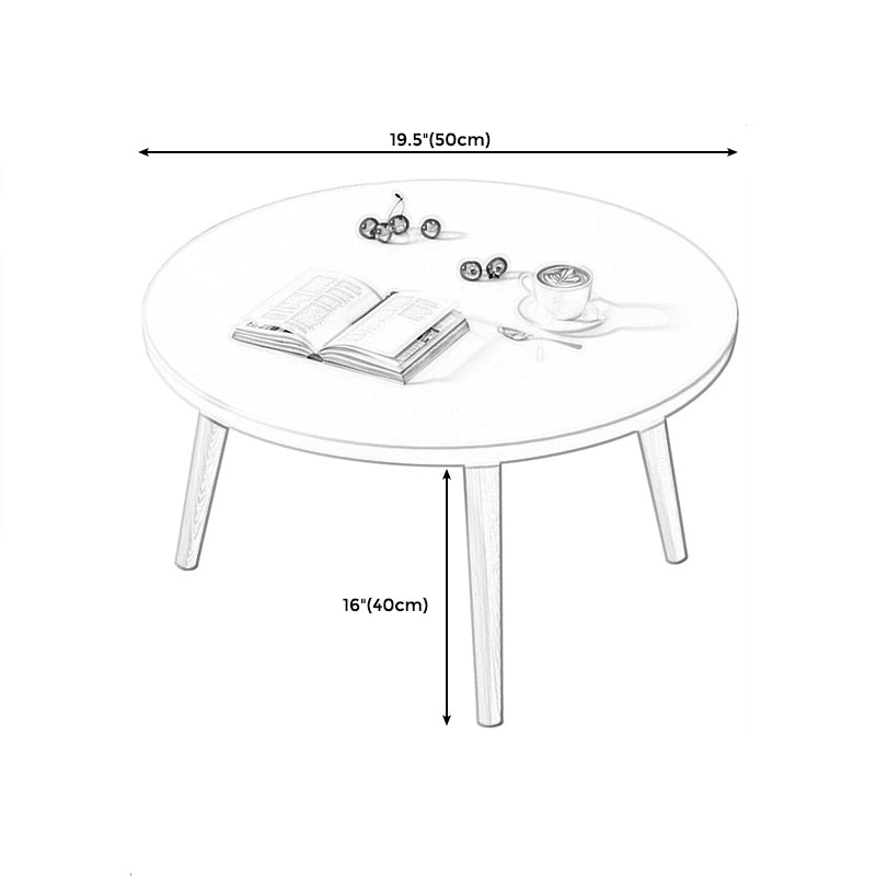 Modern Style Pine Material Wooden Craft Top Round Coffee Table Clearhalo 'Coffee & Accent Tables' 'Coffee Tables' 'coffee_tables' 'furn' 'furn_coffee_tables' 'Furniture' 'Living Room Furniture' 5262888