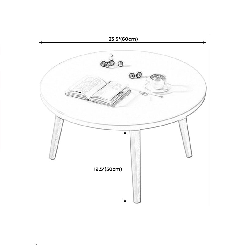 Modern Style Pine Material Wooden Craft Top Round Coffee Table Clearhalo 'Coffee & Accent Tables' 'Coffee Tables' 'coffee_tables' 'furn' 'furn_coffee_tables' 'Furniture' 'Living Room Furniture' 5262889