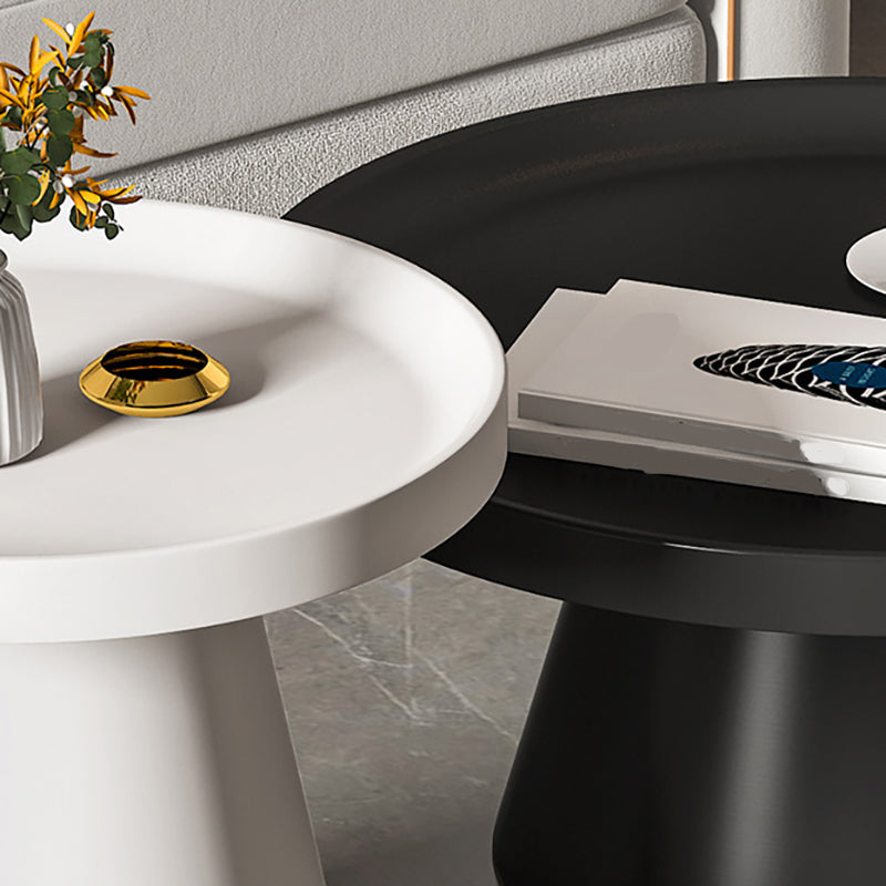 Modern Tray Top Pedestal Coffee Table Metal Round Table for Living Room Clearhalo 'Coffee & Accent Tables' 'Coffee Tables' 'coffee_tables' 'furn' 'furn_coffee_tables' 'Furniture' 'Living Room Furniture' 5262901