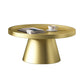 Modern Tray Top Pedestal Coffee Table Metal Round Table for Living Room 30"L x 30"W x 14"H Gold Clearhalo 'Coffee & Accent Tables' 'Coffee Tables' 'coffee_tables' 'furn' 'furn_coffee_tables' 'Furniture' 'Living Room Furniture' 5262903