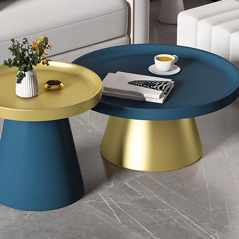 Modern Tray Top Pedestal Coffee Table Metal Round Table for Living Room Clearhalo 'Coffee & Accent Tables' 'Coffee Tables' 'coffee_tables' 'furn' 'furn_coffee_tables' 'Furniture' 'Living Room Furniture' 5262904