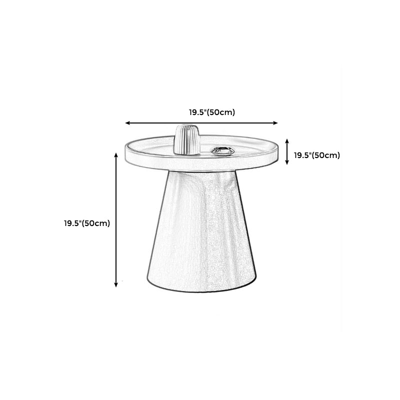 Modern Tray Top Pedestal Coffee Table Metal Round Table for Living Room Clearhalo 'Coffee & Accent Tables' 'Coffee Tables' 'coffee_tables' 'furn' 'furn_coffee_tables' 'Furniture' 'Living Room Furniture' 5262915
