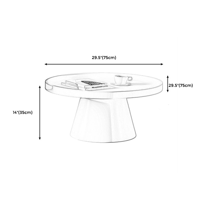 Modern Tray Top Pedestal Coffee Table Metal Round Table for Living Room Clearhalo 'Coffee & Accent Tables' 'Coffee Tables' 'coffee_tables' 'furn' 'furn_coffee_tables' 'Furniture' 'Living Room Furniture' 5262916