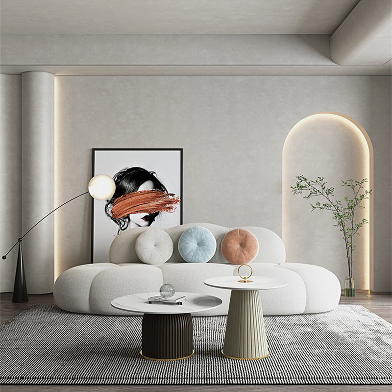 Eigentijdse stationaire woonkamer armloze standaard kussens sofa