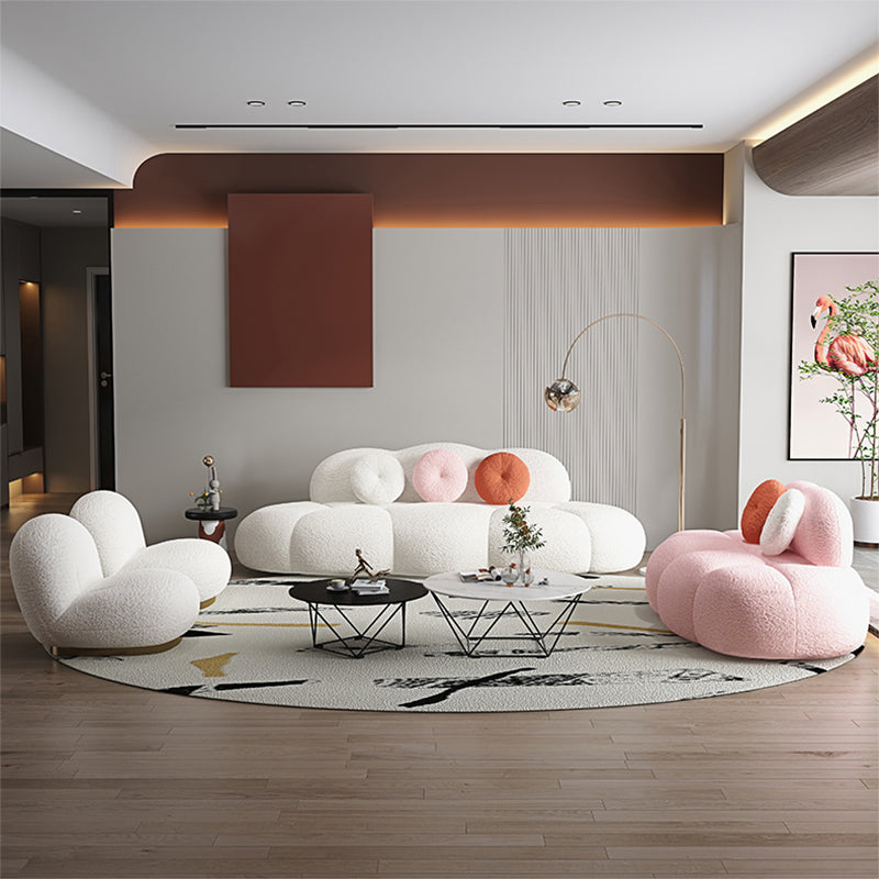 Eigentijdse stationaire woonkamer armloze standaard kussens sofa