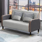 Scandinavian Square Arm Loveseat with Tight Back for Apartment