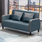 Scandinavian Square Arm Loveseat with Tight Back for Apartment