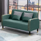 Scandinavian Square Arm Loveseat with Tight Back for Apartment