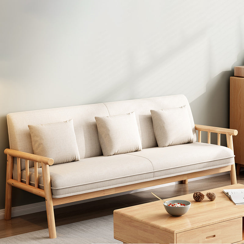 リネンモダンタイトバックソファ24 "w四角いアームソファリビングルーム