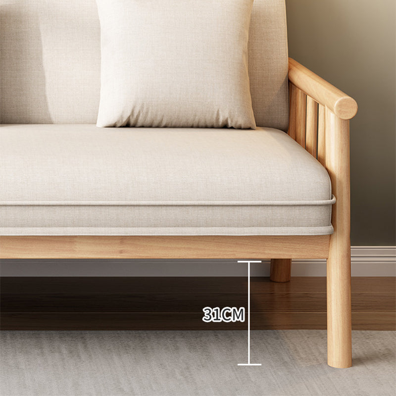 リネンモダンタイトバックソファ24 "w四角いアームソファリビングルーム