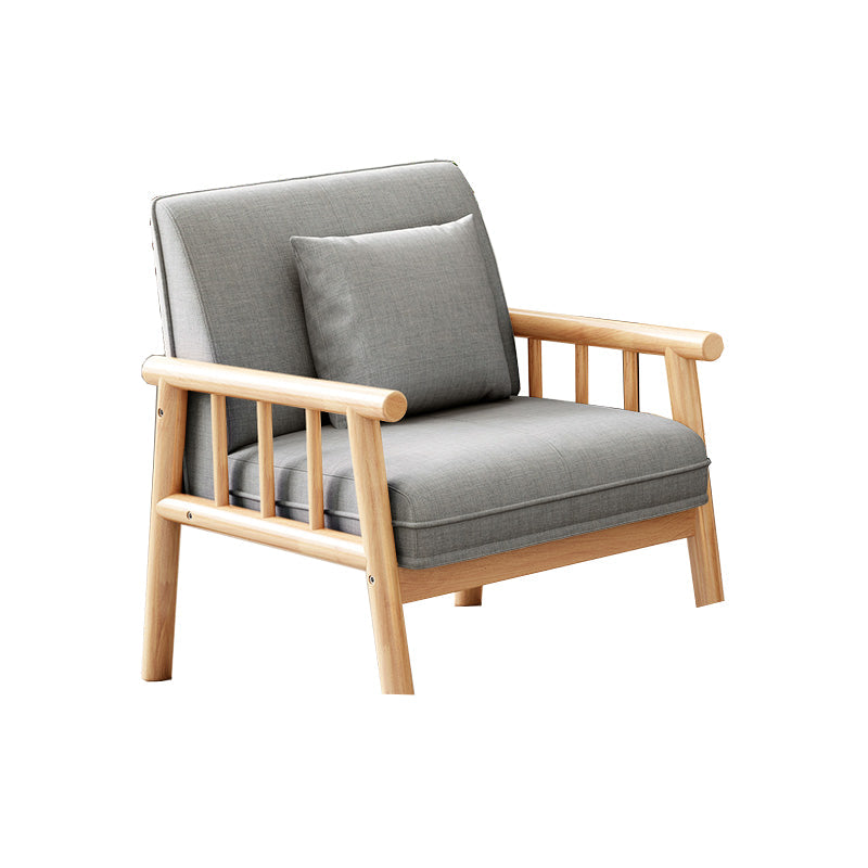 リネンモダンタイトバックソファ24 "w四角いアームソファリビングルーム