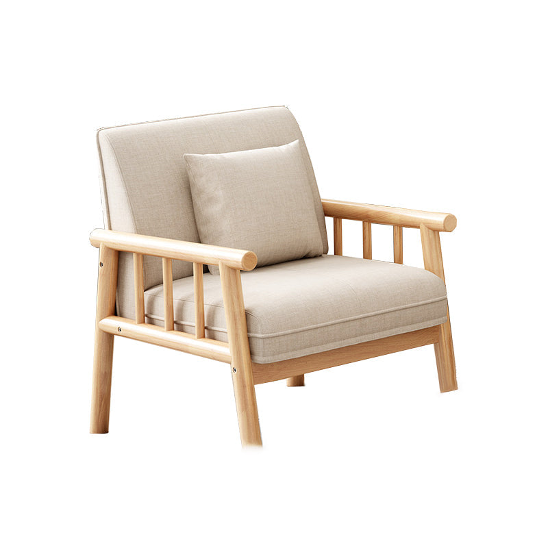 リネンモダンタイトバックソファ24 "w四角いアームソファリビングルーム