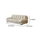 Transitional Modern Biscuit Back Standard Sofa 31.5"High Armless Sofa,Beige Clearhalo 'furn' 'furn_sofas' 'Furniture' 'Living Room Furniture' 'Sofa' 'sofas' 5263240