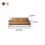 モダンフェイクレザーモダンソファスクエアアーム29 "wタイトバックソファ