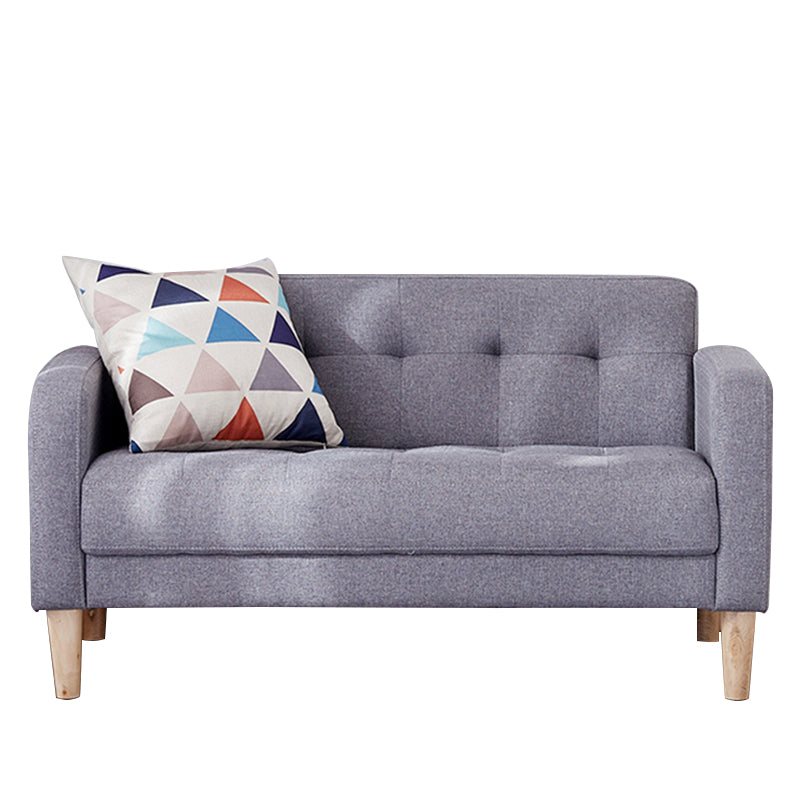 65"High Modern Cotton Blend Tufted Square Arm Sofa, Living Room