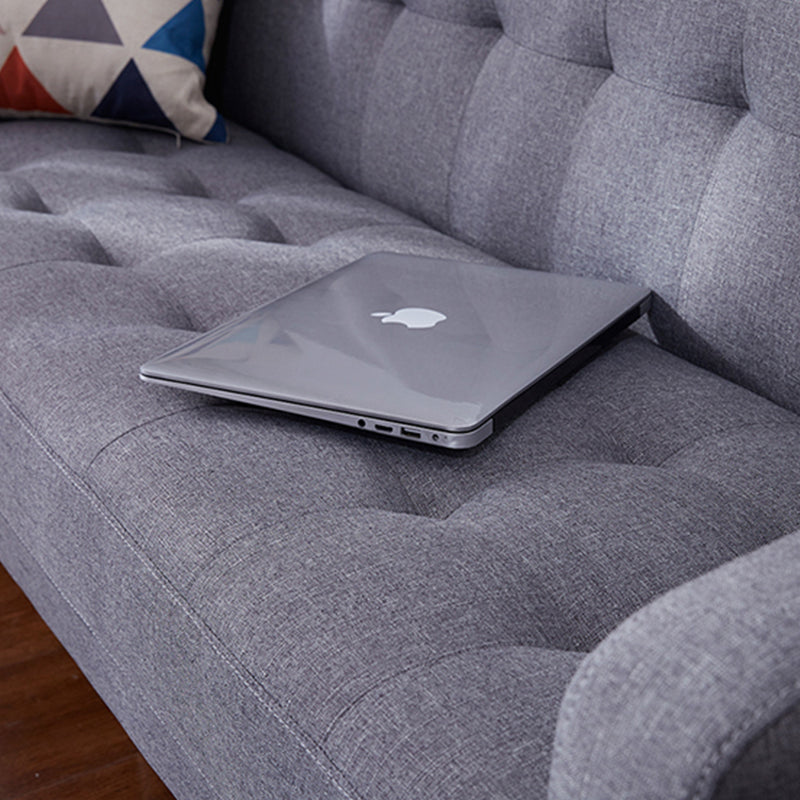 65"High Modern Cotton Blend Tufted Square Arm Sofa, Living Room